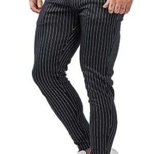 GINGTTO Mens Casual Pants with Pockets Chinos Pants Men Slim Fit