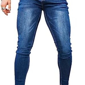 GINGTTO Men’s Ripped Jeans Slim Fit Skinny Stretch Jeans Pants