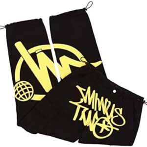 Y2K Jeans Mens Retro Baggy Pants Cargos Pockets Wide Legs High Waist Hip Hop Loose Joggers Trousers Streetwear