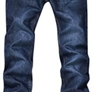 Casual Jeans for Men Comfy Athletic Fit Denim Pants Summer Straight-Fit Jeans Loose Relaxed-Fit Stretch Trousers