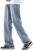 DOSLAVIDA Men’s Regular Fit Straight Leg Jeans Casual Drawstring Elastic Waist Denim Pants Lightweight Carpenter Jean