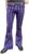 Fuzzdandy Mens Purple Black Striped Bell Bottoms Flares Trousers Retro Pants