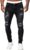 Men’s Simple Fashion Biker Jean Trousers Ripped Skinny Jeans Distressed Destroyed Holes Hip Hop Denim Pants