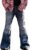Men Vintage Patchwork Bell Bottom Jeans Classic Retro Disco Flared Leg Denim Pants 60s 70s Wide Leg Jean Trousers