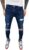 Andongnywell Men’s Ripped Skinny Jeans Distressed Slim Trouser Destroy Stretch Biker Denim Pants Trousers