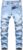 QIMYUM Mens Ripped Jeans, Distressed Destroyed Slim Fit Straight Leg Denim Pants