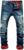 Men’s Retro Ripped Slim Fit Jeans Printed Pattern Biker Patch Denim Pants Street Fashion Classic Distressed Jean Trousers