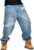 QIBOE Men’s Hip Hop Embroidery Demin Pants Washed Baggy Jeans Trousers